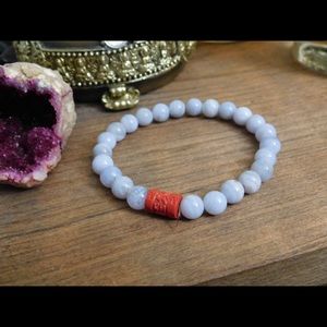 Angelite Stone Bracelet-Cinnabar Spaces Custom